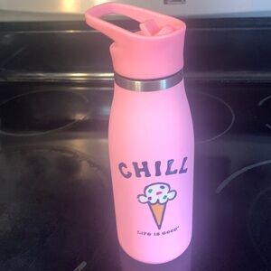Life is good insulated drink bottle.
